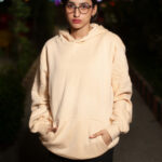 Beige Plain Hoodie
